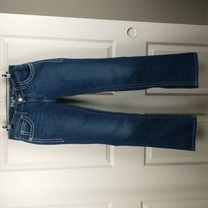 Wrangler Rock 47 Womens Ultra Low Rise Bootcut Stretch Jeans Medium Wash 29X32